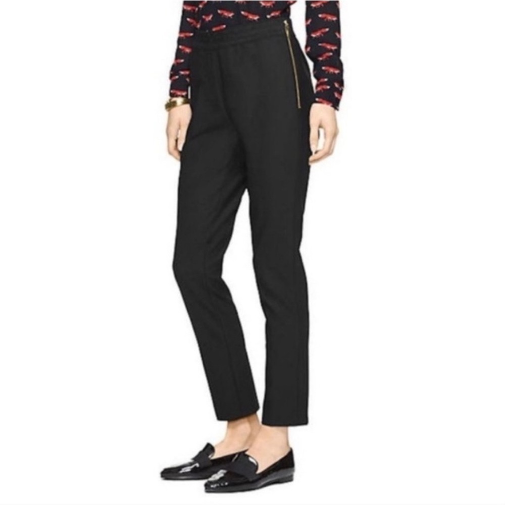 Kate Spade Classic Black Pants Blaze a Trail Elastic Waist Legging Cropp Sz4